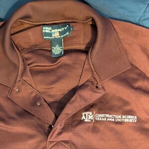 Texas A&M Construction Science Maroon Polo Men's L